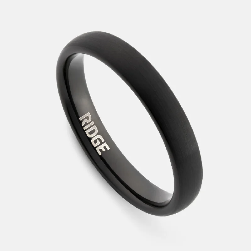 Top Men's Rings – Crafted for Every Style  Ridge 4mm Rounded Ring Set - Royal Black
