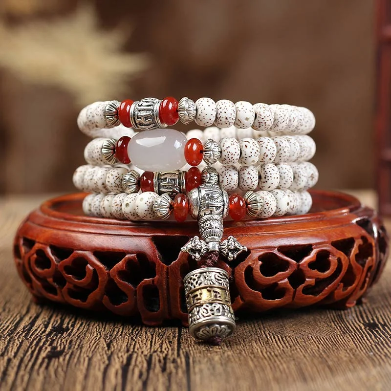 Personalized Gemstone Bracelets for Men-Buddha Stones Tibetan Bodhi Seed Handcraft Mala Wisdom Bracelet Personalized Gemstone Bracelets for Men-Buddha Stones Tibetan Bodhi Seed Handcraft Mala Wisdom Bracelet