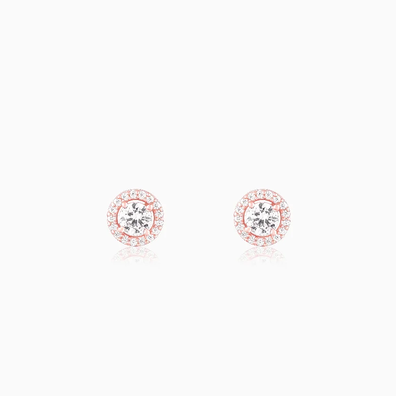 Women's Earrings – Elegant Designs for Every Personality--Rose Gold Seeking Solace Stud Earrings