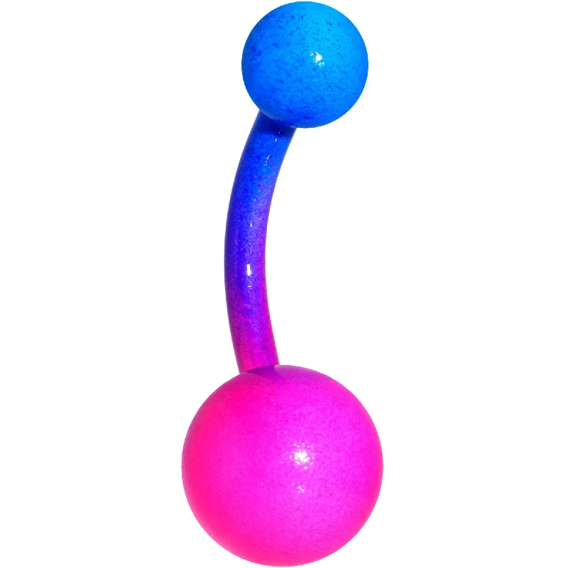 Comfortable Belly Rings for Daily Wear -14 Gauge 3/8 Color Plated Pink Blue Fade Belly Ring Comfortable Belly Rings for Daily Wear -14 Gauge 3/8 Color Plated Pink Blue Fade Belly Ring