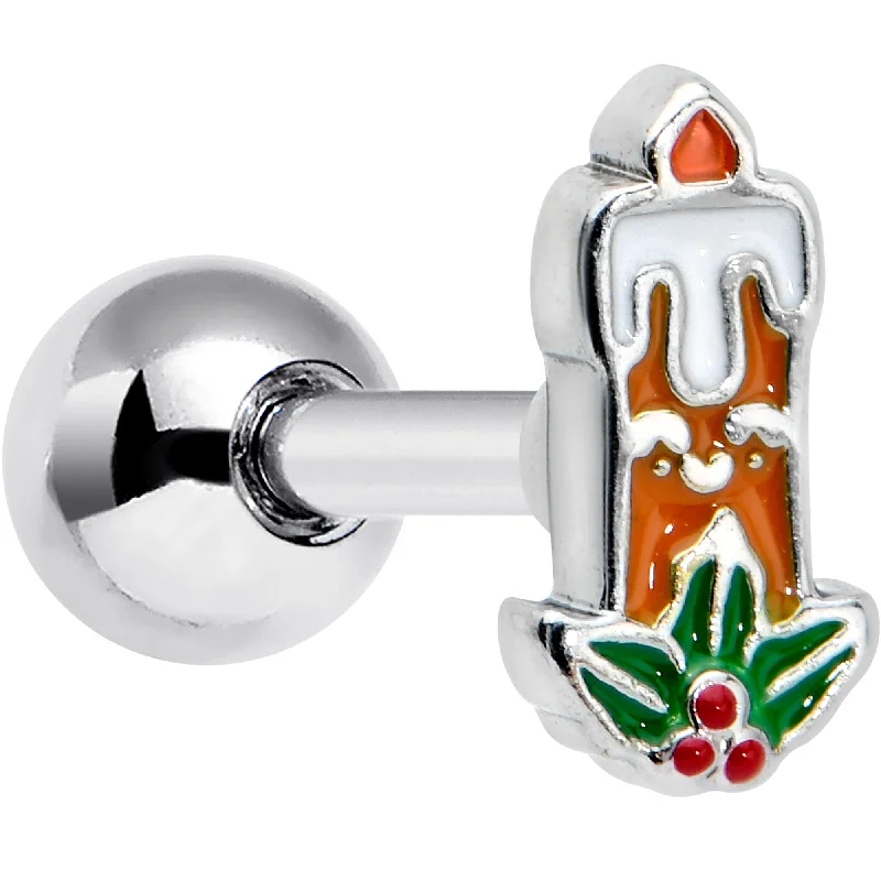 Women's Earrings – Elegant Designs for Every Personality--16 Gauge 1/4 Sweet Holiday Christmas Candle Cartilage Tragus Earring Women's Earrings – Elegant Designs for Every Personality--16 Gauge 1/4 Sweet Holiday Christmas Candle Cartilage Tragus Earring