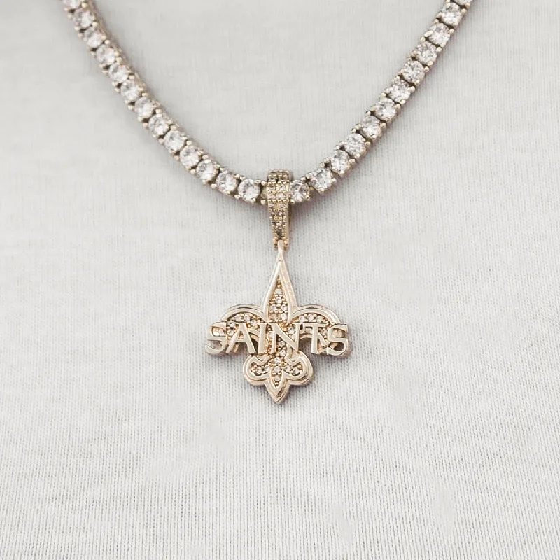 Shop Classic Women's Necklaces & Pendants with a Modern Twist-New Orleans Saints Official NFL Micro Logo Pendant Shop Classic Women's Necklaces & Pendants with a Modern Twist-New Orleans Saints Official NFL Micro Logo Pendant