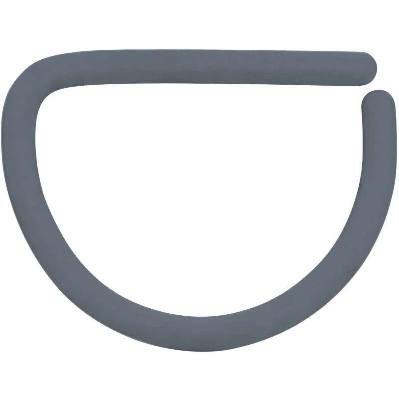Nose Rings with Red Stones -18 Gauge 3/8 Grey Matte D Shape Septum Ring