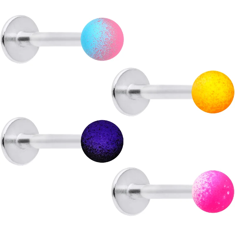 Beautiful Lip Rings for Every Occasion16 Gauge 5/16 Pink Yellow Blue Ombre Soft Finish Labret Tragus Set of 4 Beautiful Lip Rings for Every Occasion16 Gauge 5/16 Pink Yellow Blue Ombre Soft Finish Labret Tragus Set of 4