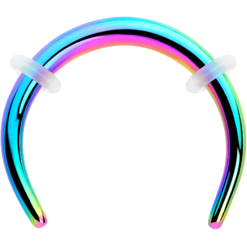 Women's Earrings – Elegant Designs for Every Personality--14 Gauge 3/8 Rainbow Pincher Crescent Taper Women's Earrings – Elegant Designs for Every Personality--14 Gauge 3/8 Rainbow Pincher Crescent Taper
