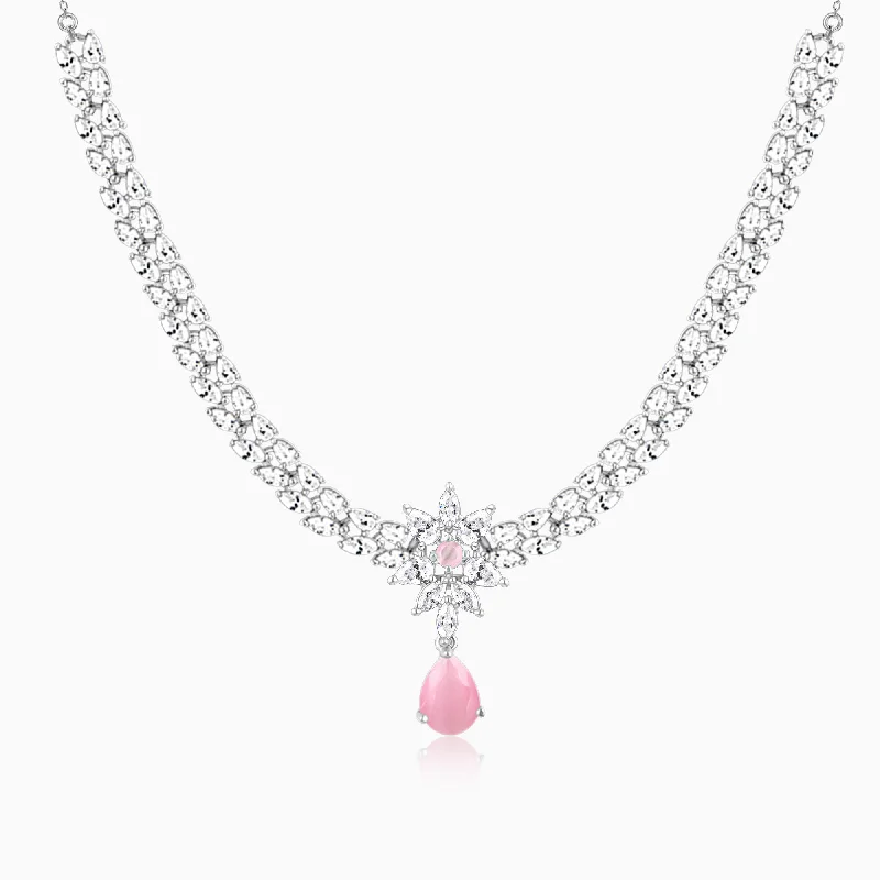 Shop Classic Women's Necklaces & Pendants with a Modern Twist-Silver Garland Of Flowers Necklace Shop Classic Women's Necklaces & Pendants with a Modern Twist-Silver Garland Of Flowers Necklace