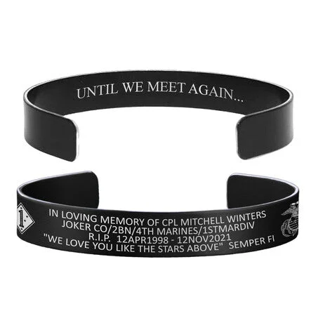 Leather Bracelets with Stone Accents for Men-CPL Mitchell William Winters Memorial Bracelet – Hosted by the Winters Family Leather Bracelets with Stone Accents for Men-CPL Mitchell William Winters Memorial Bracelet – Hosted by the Winters Family
