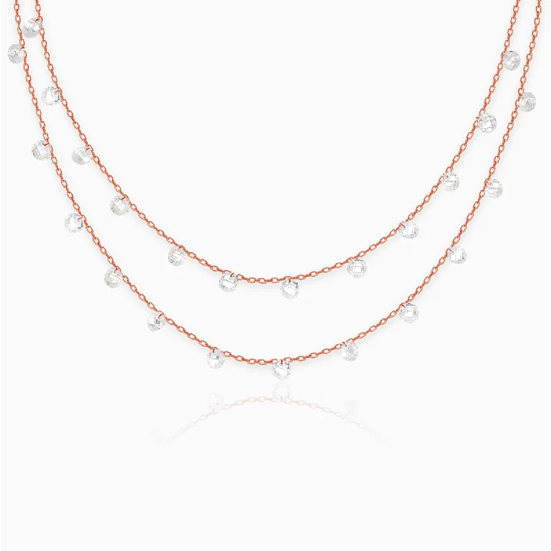 Shop Classic Women's Necklaces & Pendants with a Modern Twist-Rose Gold Layered Queens Necklace Shop Classic Women's Necklaces & Pendants with a Modern Twist-Rose Gold Layered Queens Necklace