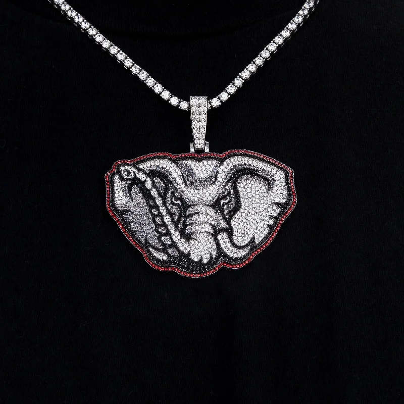Exclusive Men's Necklaces & Pendants for the Modern Gentleman-Large Alabama Crimson Tide Official NCAA Mascot Pendant Exclusive Men's Necklaces & Pendants for the Modern Gentleman-Large Alabama Crimson Tide Official NCAA Mascot Pendant