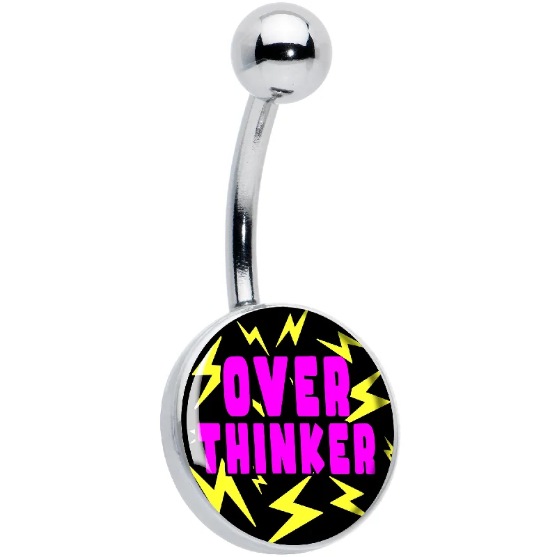 Trendy Belly Rings for Unique Fashion -Over Thinker Impact Belly Ring