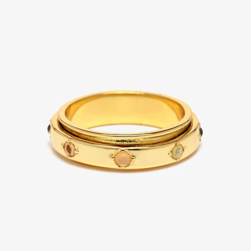 Chic Women's Rings for Fashion-Forward Looks-Mental Health Awareness Fidget Ring