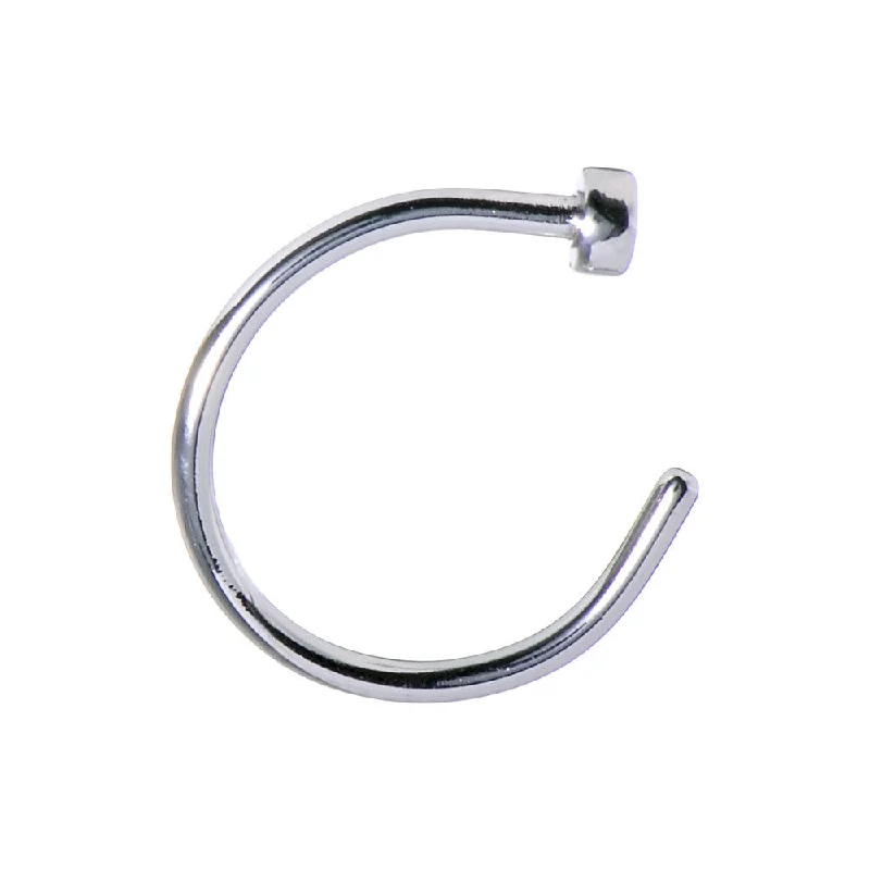 Nose Rings for Youthful Look -20 Gauge 3/8 Stainless Steel Nose Hoop