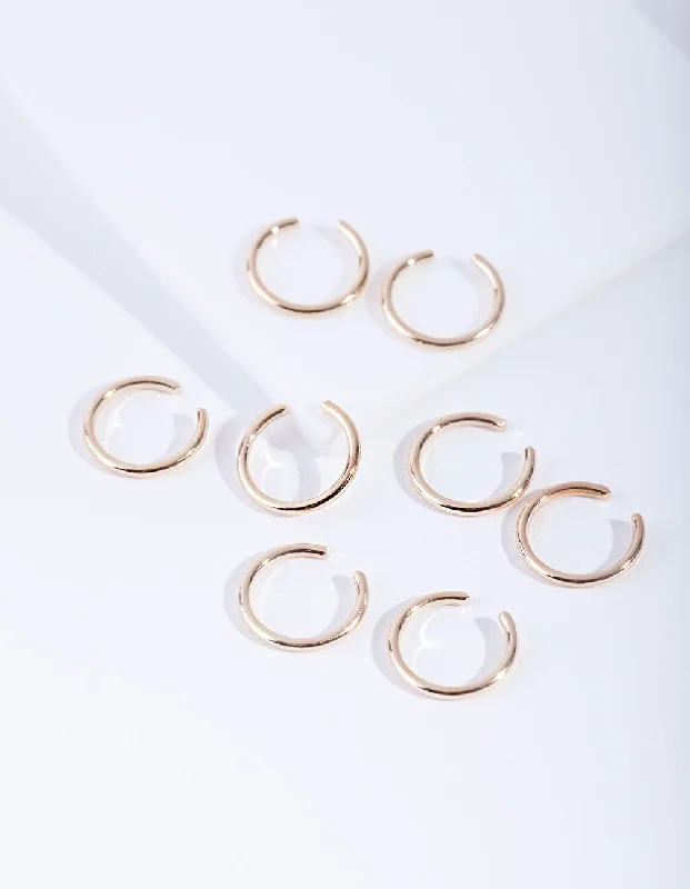 Women's Earrings – Elegant Designs for Every Personality--Gold Mini Faux Piercing Pack