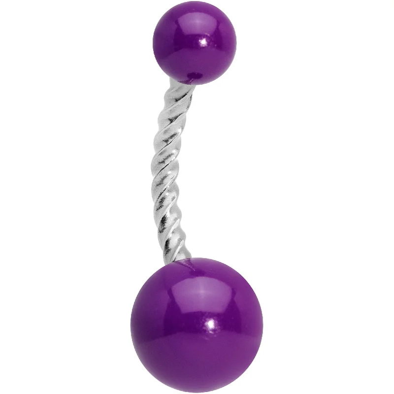Comfortable Belly Rings for Dazzling FashionPurple Glow in the Dark Totally Twisted Belly Ring Comfortable Belly Rings for Dazzling FashionPurple Glow in the Dark Totally Twisted Belly Ring