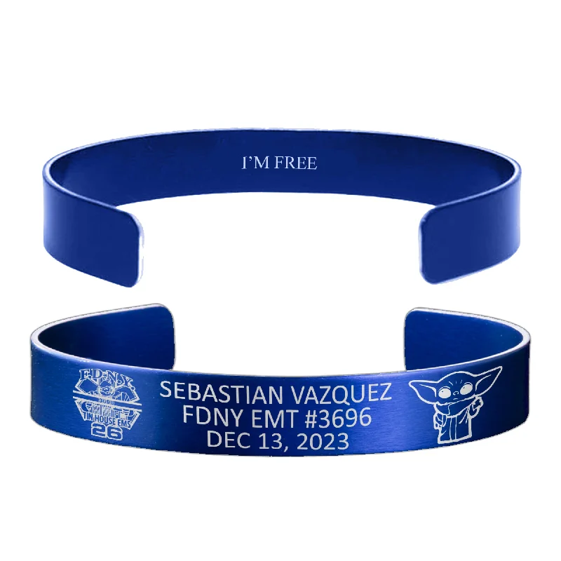 Personalized Charm Bracelets for Men-EMT Sebastian Vazquez Memorial Band – Hosted by the Verini Family Personalized Charm Bracelets for Men-EMT Sebastian Vazquez Memorial Band – Hosted by the Verini Family