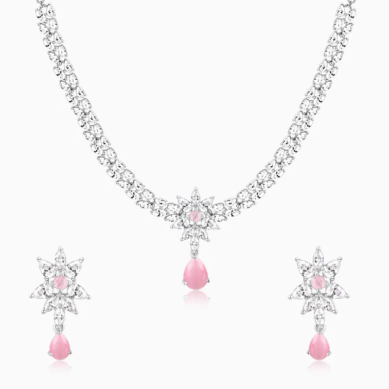 Silver Garland Of Flowers Set