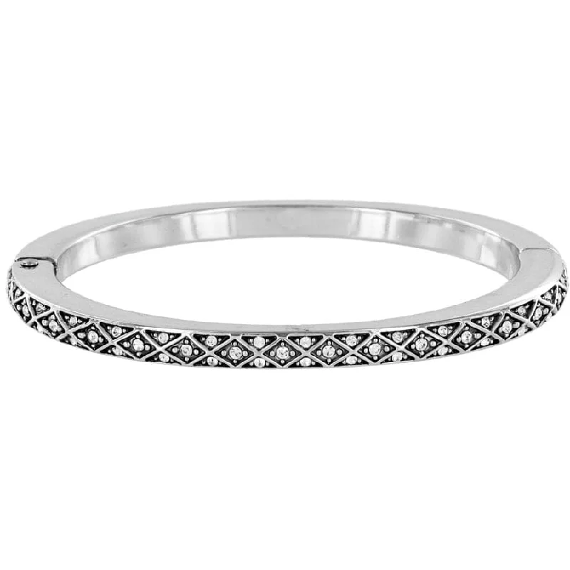 Stylish Thin Bangles for Women-Diamond Hinged Bangle
