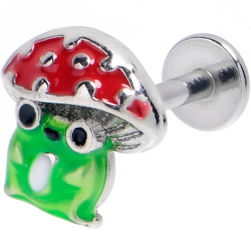Stainless Steel Lip Rings16 Gauge 5/16 Happy Mushroom Labret Monroe Tragus