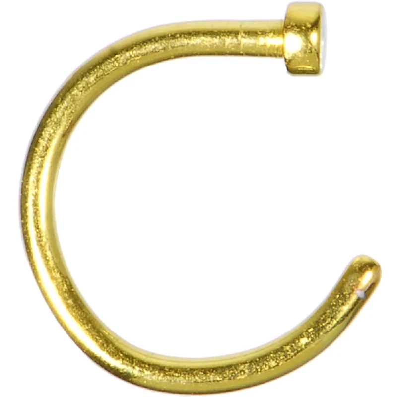 Designer Nose Rings with Unique Style -18 Gauge 5/16 Yellow Anodized Titanium Nose Hoop Designer Nose Rings with Unique Style -18 Gauge 5/16 Yellow Anodized Titanium Nose Hoop