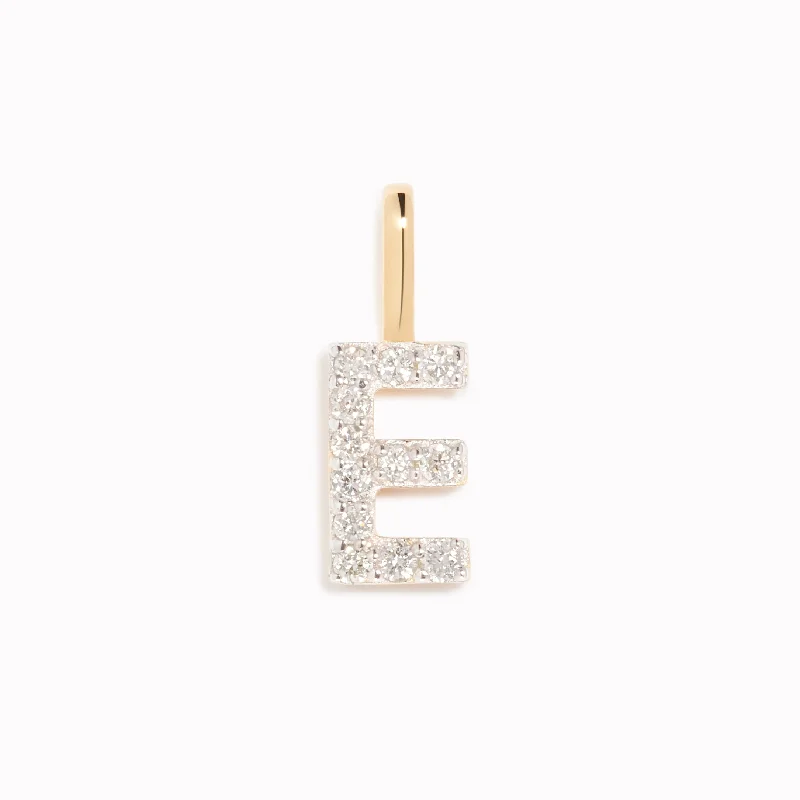 Shop Classic Women's  Necklaces & Pendants with a Modern Twist-Diamond Initial Pendant 14k Gold - E