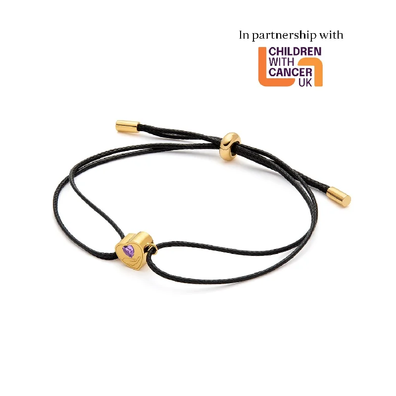 Stylish Stone Bangles for Women-Children With Cancer UK ‘Charms for Charity’ Bracelet (Gold)