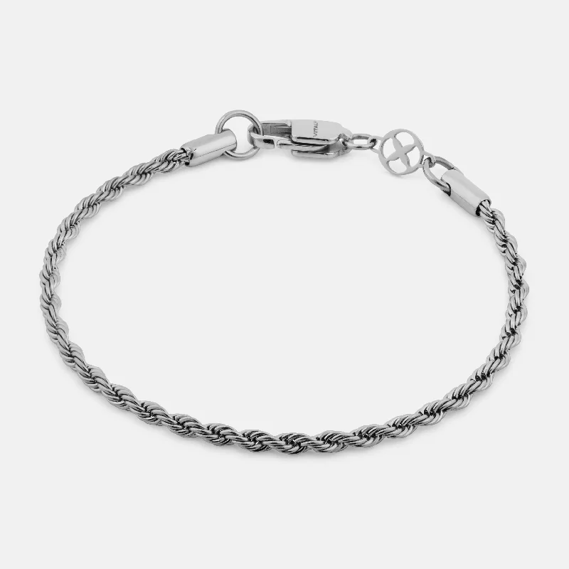 Slim Bracelets for Men with Engraving-Weave
