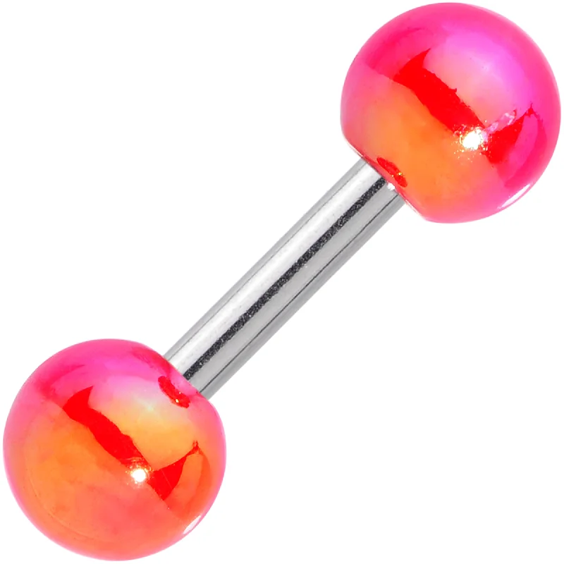 Women's Earrings – Elegant Designs for Every Personality--16 Gauge 1/4 Pink Orange Pearlescent Acrylic Cartilage Tragus Barbell Women's Earrings – Elegant Designs for Every Personality--16 Gauge 1/4 Pink Orange Pearlescent Acrylic Cartilage Tragus Barbell