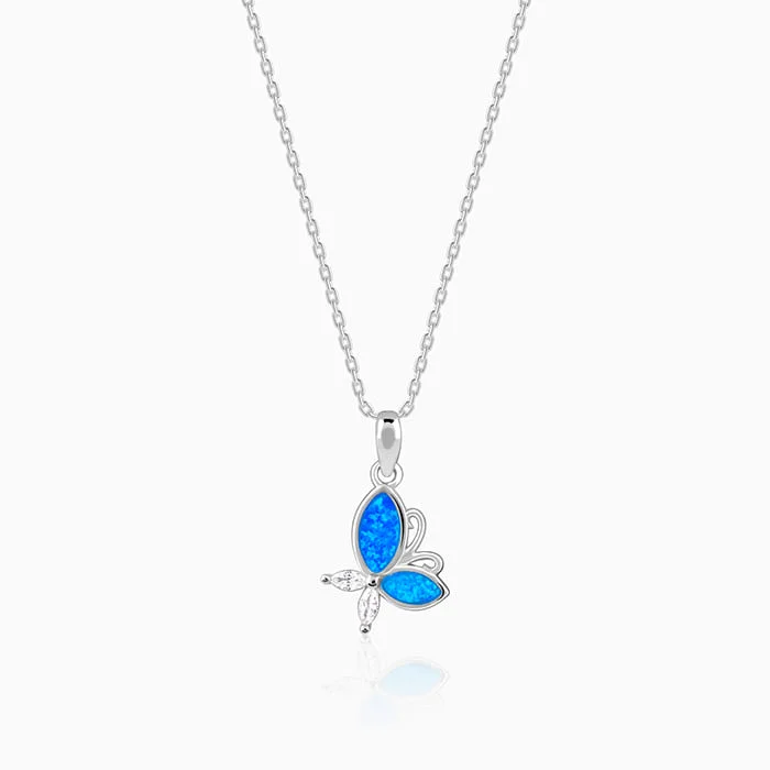 Shop Classic Women's Necklaces & Pendants with a Modern Twist-Silver Whimsical Wings Pendant with Link Chain Shop Classic Women's Necklaces & Pendants with a Modern Twist-Silver Whimsical Wings Pendant with Link Chain