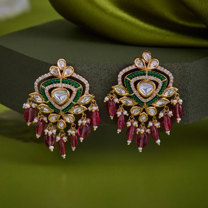 Women's Earrings – Elegant Designs for Every Personality--Kundan Earring 164019
