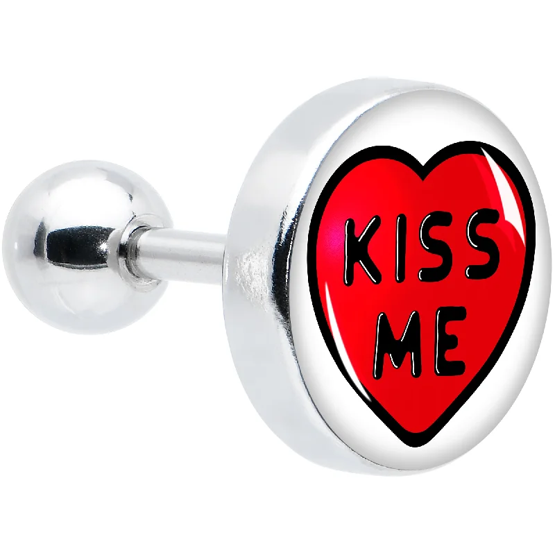 Women's Earrings – Elegant Designs for Every Personality--16 Gauge 1/4 Kiss Me Candy Heart Cartilage Tragus Earring Women's Earrings – Elegant Designs for Every Personality--16 Gauge 1/4 Kiss Me Candy Heart Cartilage Tragus Earring