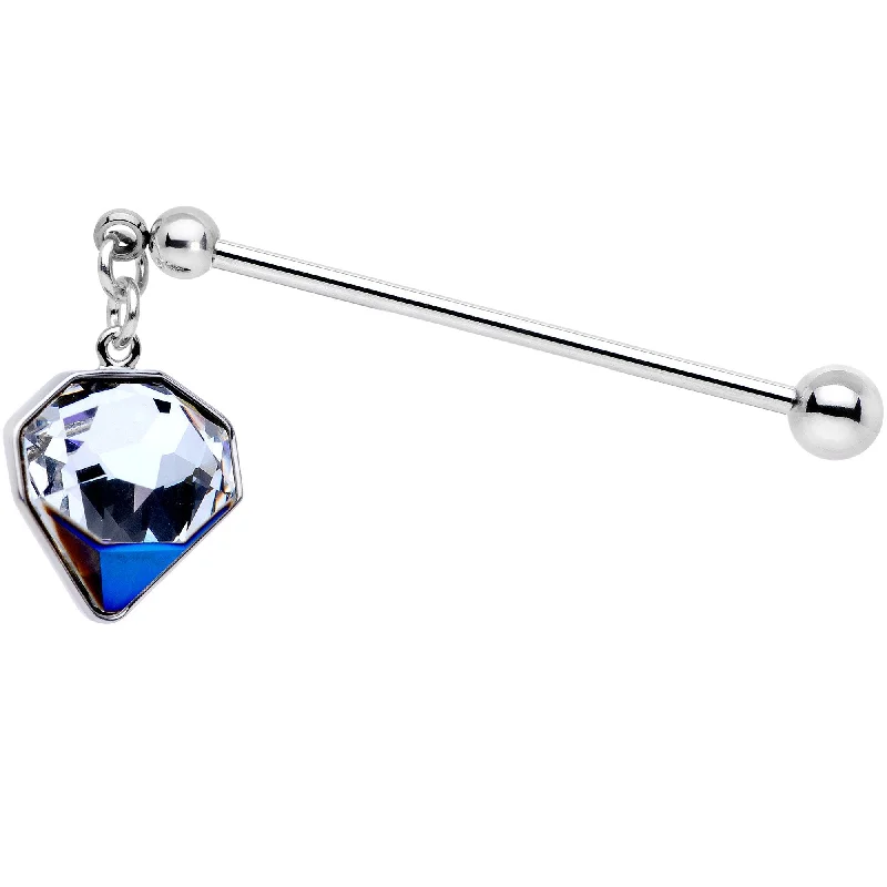 Women's Earrings – Elegant Designs for Every Personality--Big Bling Industrial Barbell 36mm Created with Crystals Women's Earrings – Elegant Designs for Every Personality--Big Bling Industrial Barbell 36mm Created with Crystals
