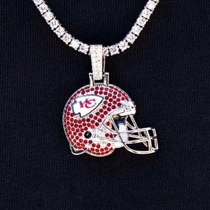 Exclusive Men's Necklaces & Pendants for the Modern Gentleman-Kansas City Chiefs Official NFL Helmet Pendant Exclusive Men's Necklaces & Pendants for the Modern Gentleman-Kansas City Chiefs Official NFL Helmet Pendant