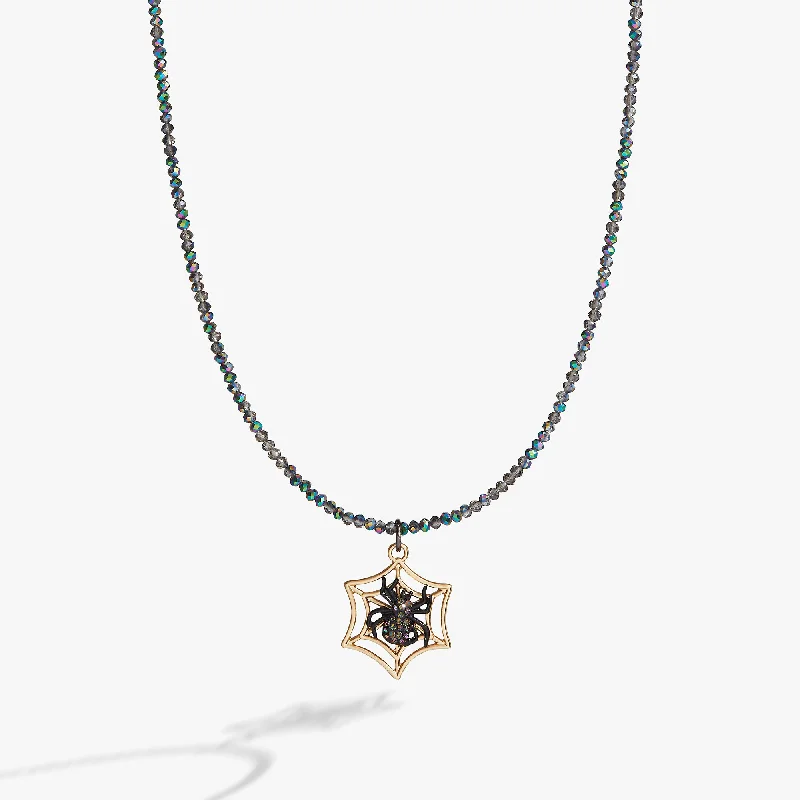 Shop Classic Women's Necklaces & Pendants with a Modern Twist-Halloween Spider Web Necklace Shop Classic Women's Necklaces & Pendants with a Modern Twist-Halloween Spider Web Necklace