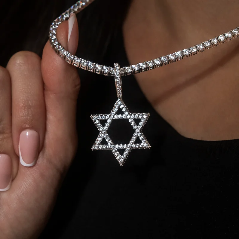 Shop Classic Women's Necklaces & Pendants with a Modern Twist-Diamond Pave Star of David Pendant Shop Classic Women's Necklaces & Pendants with a Modern Twist-Diamond Pave Star of David Pendant