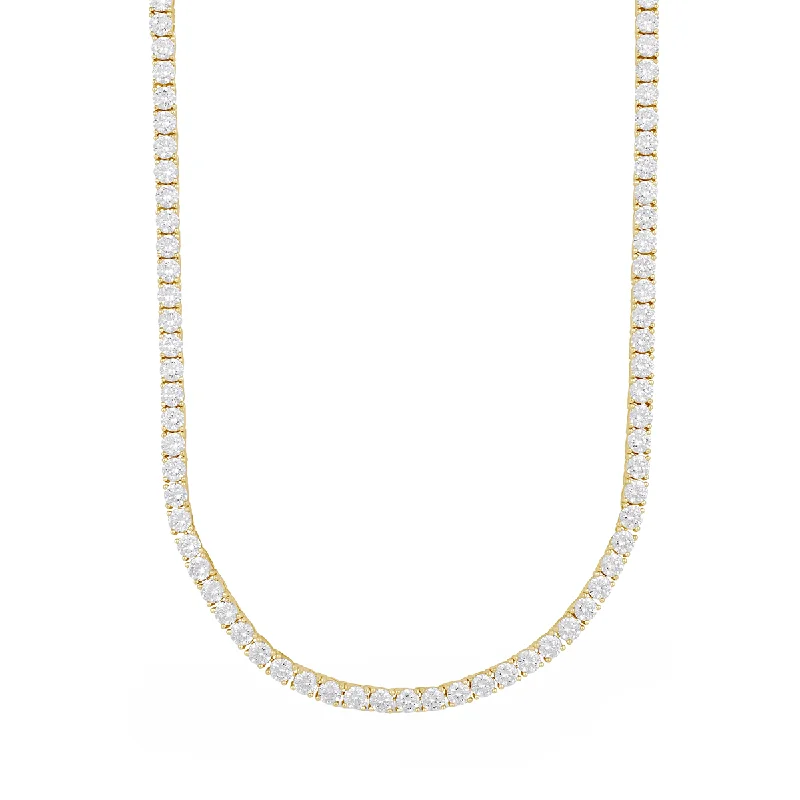 Simple Wrist Bracelets for Men-Moissanite Diamond Tennis Chain in Yellow Gold Vermeil- 3mm Simple Wrist Bracelets for Men-Moissanite Diamond Tennis Chain in Yellow Gold Vermeil- 3mm