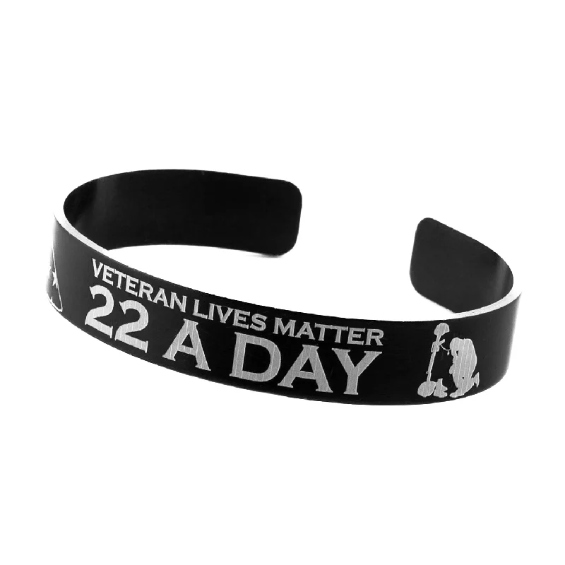Affordable Charm Bracelets for Men-Veteran Lives Matter Bracelet
