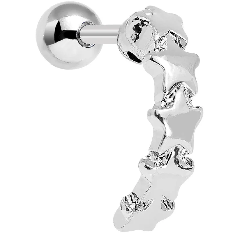 Women's Earrings – Elegant Designs for Every Personality--16 Gauge 1/4 Stainless Steel Quintet Star Cartilage Earring Women's Earrings – Elegant Designs for Every Personality--16 Gauge 1/4 Stainless Steel Quintet Star Cartilage Earring