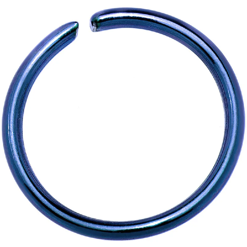 Nose Rings with No-Clasp Style -20 Gauge 5/16 Blue Anodized Annealed Steel Seamless Circular Ring Nose Rings with No-Clasp Style -20 Gauge 5/16 Blue Anodized Annealed Steel Seamless Circular Ring