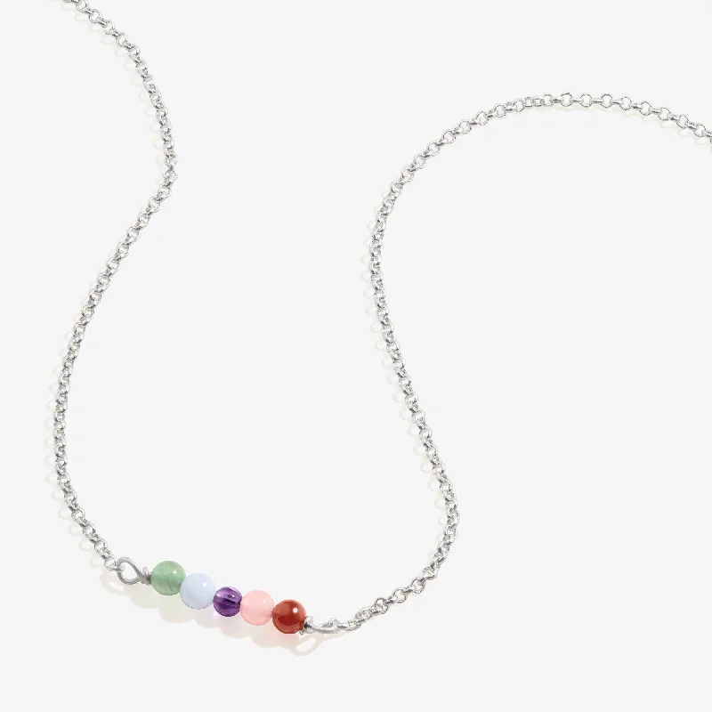 Shop Classic Women's Necklaces & Pendants with a Modern Twist-Multi-Gemstone Chain Necklace Shop Classic Women's Necklaces & Pendants with a Modern Twist-Multi-Gemstone Chain Necklace