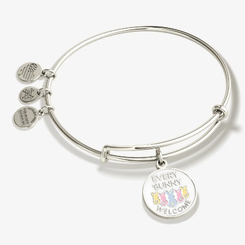 Simple but Elegant Bangles for Women-'Every Bunny Welcome' Easter Charm Bangle