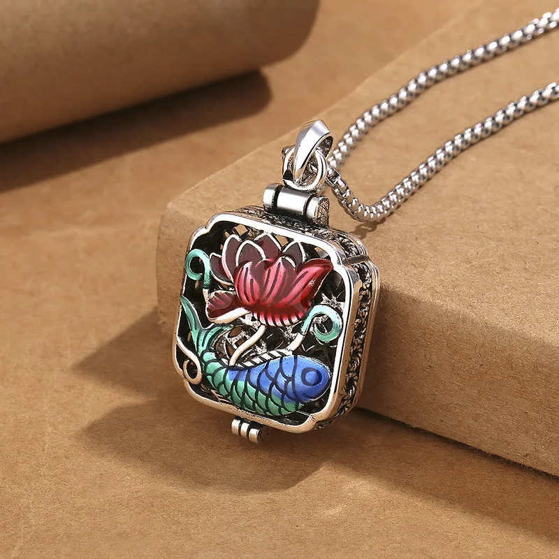 Shop Classic Women's Necklaces & Pendants with a Modern Twist-Buddha Stones Koi Fish Lotus Copper Coins Luck Ghau Prayer Box Necklace Pendant Shop Classic Women's Necklaces & Pendants with a Modern Twist-Buddha Stones Koi Fish Lotus Copper Coins Luck Ghau Prayer Box Necklace Pendant