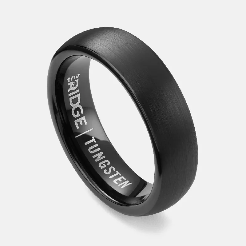 Top Men's Rings – Crafted for Every Style  Ridge 6mm Rounded Ring Set - Royal Black