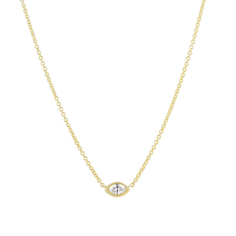 Shop Classic Women's Necklaces & Pendants with a Modern Twist-Marquise Diamond Solitaire Necklace Shop Classic Women's Necklaces & Pendants with a Modern Twist-Marquise Diamond Solitaire Necklace