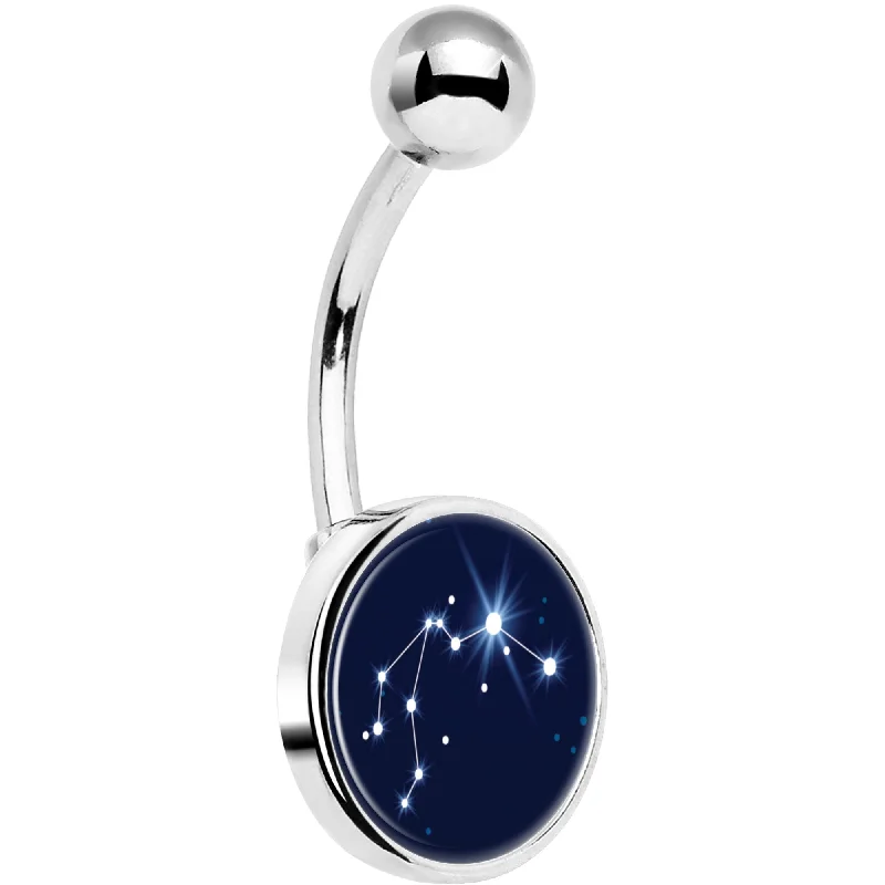 Comfortable Belly Rings with Vibrant Shine -Zodiac Constellation Aquarius Belly Ring Comfortable Belly Rings with Vibrant Shine -Zodiac Constellation Aquarius Belly Ring