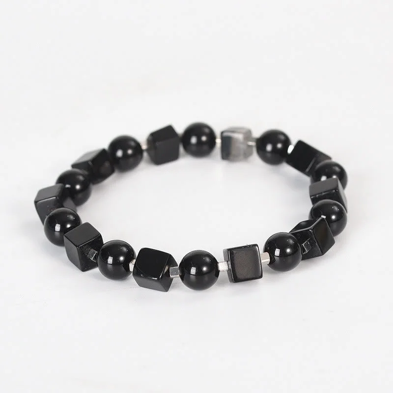 Men's Bracelets with Nautical Design-Buddha Stones Various Crystals Black Obsidian Purification Bracelet Men's Bracelets with Nautical Design-Buddha Stones Various Crystals Black Obsidian Purification Bracelet