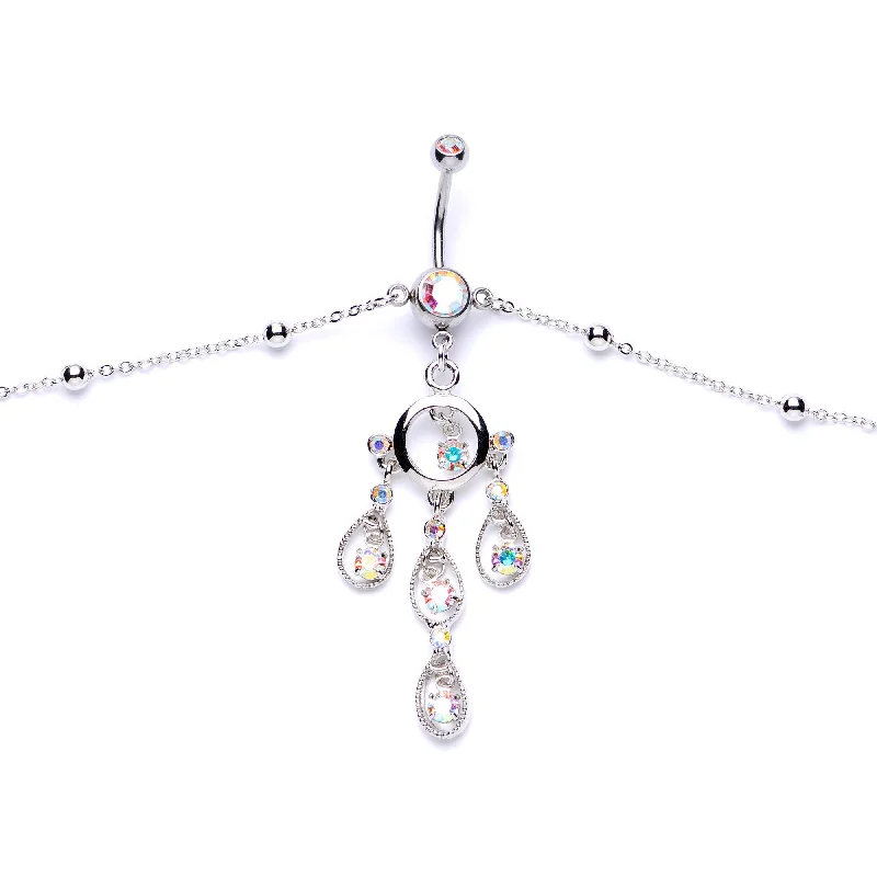 Stylish Belly Rings for Special Moments -Aurora Gem Dancing Queen Chandelier Dangle Belly Ring Belly Chain Stylish Belly Rings for Special Moments -Aurora Gem Dancing Queen Chandelier Dangle Belly Ring Belly Chain