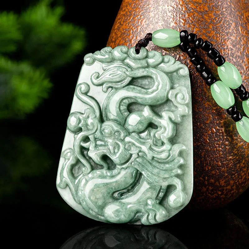 Shop Classic Women's Necklaces & Pendants with a Modern Twist-Buddha Stones Year Of The Dragon Chinese Zodiac Dragon Soaring Jade Protection Bead Chain Necklace Pendant Shop Classic Women's Necklaces & Pendants with a Modern Twist-Buddha Stones Year Of The Dragon Chinese Zodiac Dragon Soaring Jade Protection Bead Chain Necklace Pendant