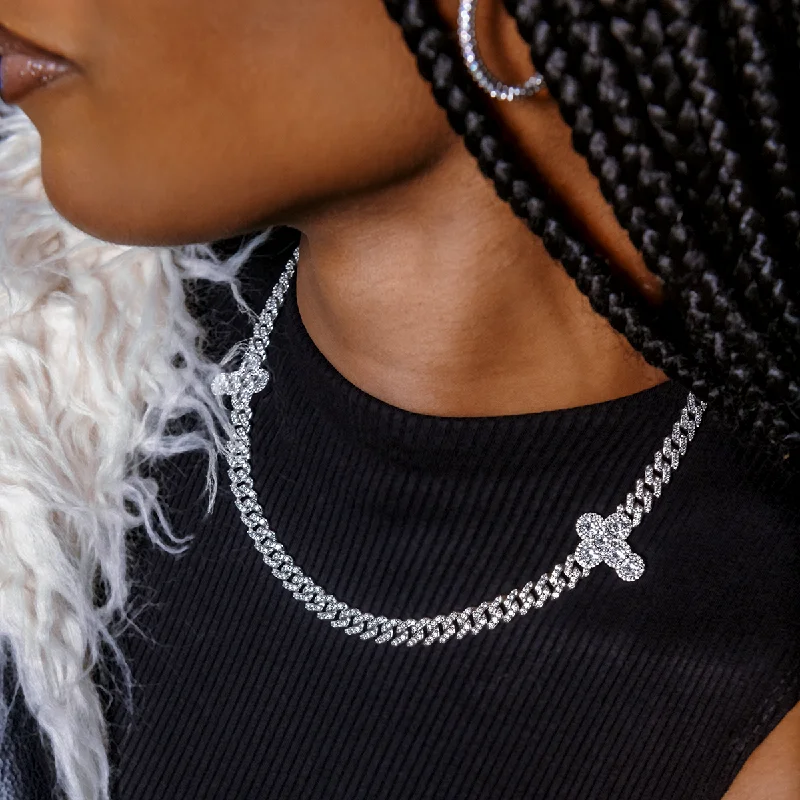 Shop Classic Women's Necklaces & Pendants with a Modern Twist-Diamond Prong Rounded Cross Necklace Shop Classic Women's Necklaces & Pendants with a Modern Twist-Diamond Prong Rounded Cross Necklace