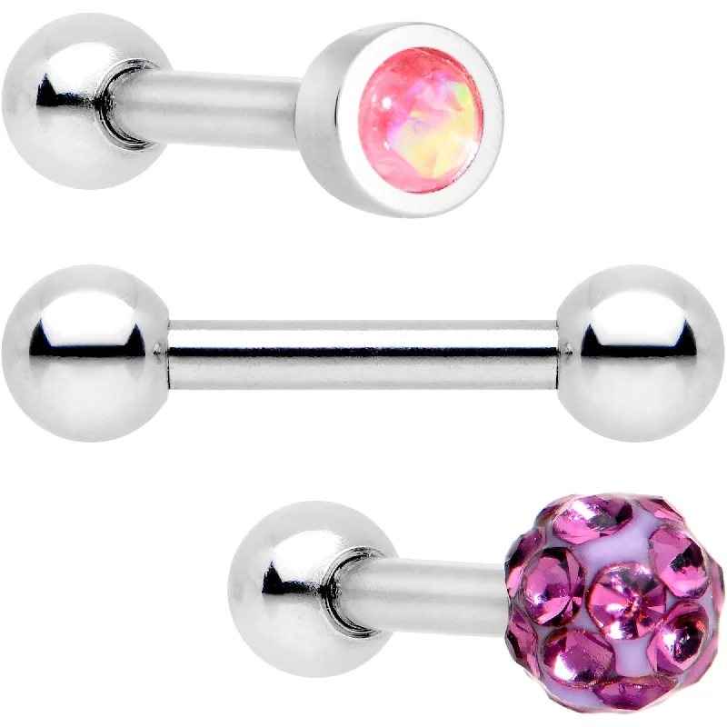 Women's Earrings – Elegant Designs for Every Personality--16 Gauge 1/4 Purple Faux Opal Inlay Cartilage Tragus Earring 3 Pack Set Women's Earrings – Elegant Designs for Every Personality--16 Gauge 1/4 Purple Faux Opal Inlay Cartilage Tragus Earring 3 Pack Set