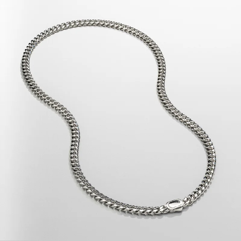 Exclusive Men's Necklaces & Pendants for the Modern Gentleman-Cuban (Silver) 6mm